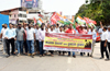 Various trade unions stage protest against Union Government policies
